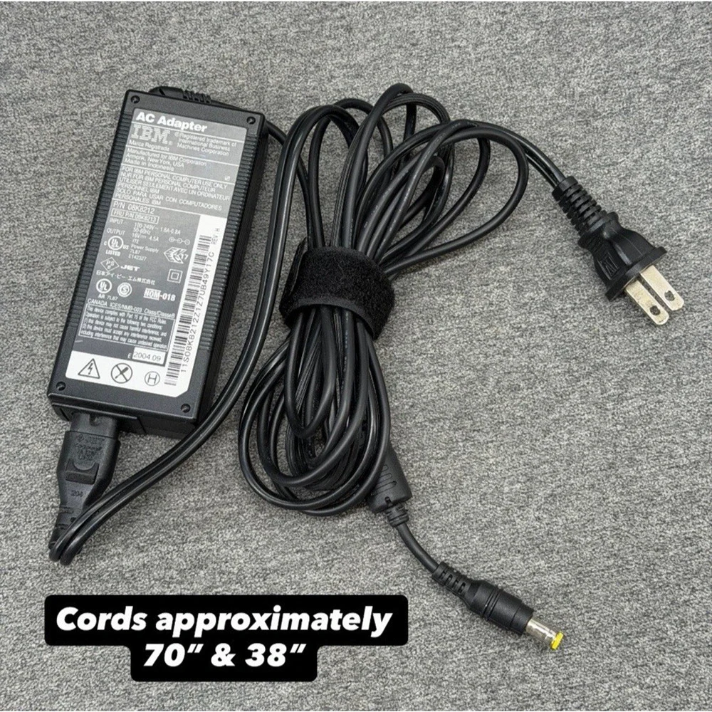 Genuine IBM 08K8212 AC Power Adapter 16V 4.5A 72W OEM Laptop Charger UNTESTED